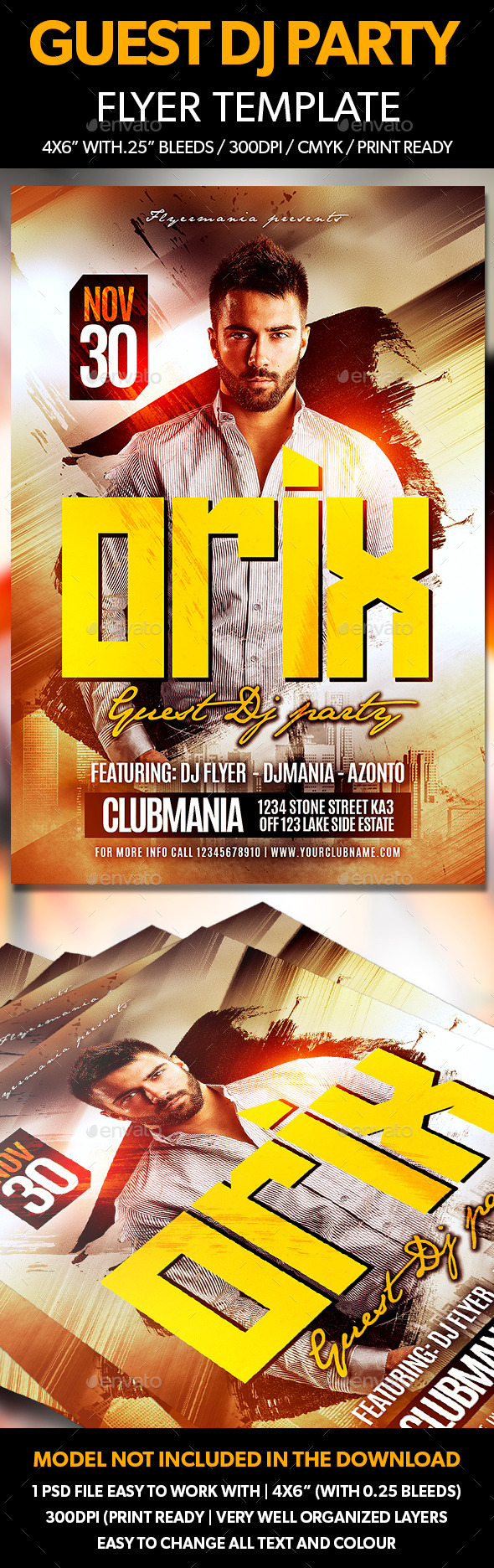 Guest Dj Party Flyer Template - Clubs & Parties Events