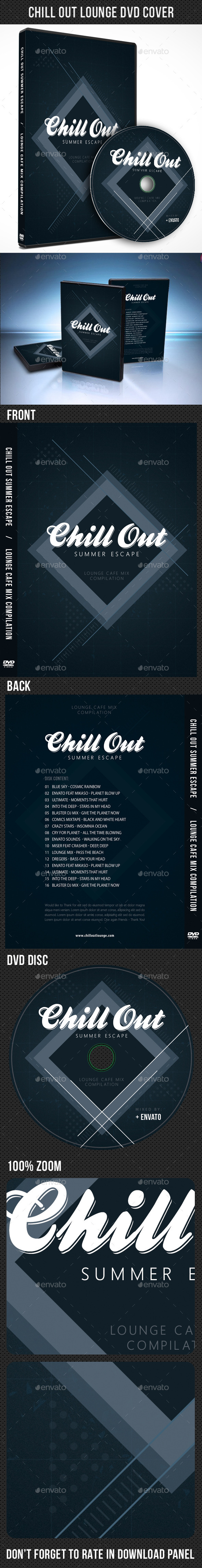 Chill Out Lounge DVD Cover Template - CD & DVD Artwork Print Templates