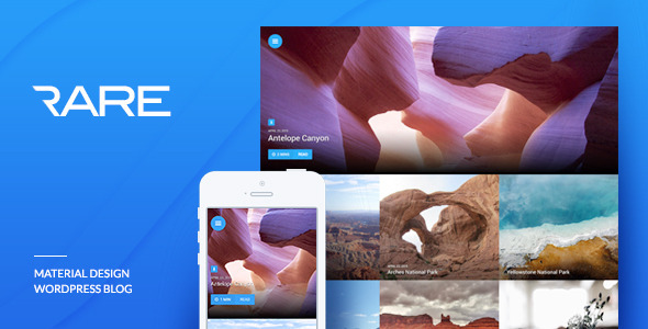 Material Design WordPress Theme - Rare - Blog / Magazine WordPress