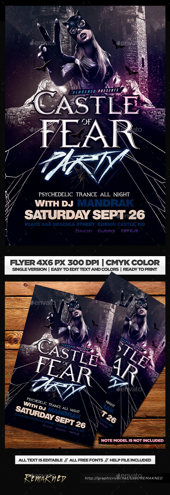 Castle Of Fear Party | Flyer Template PSD - Flyers Print Templates
