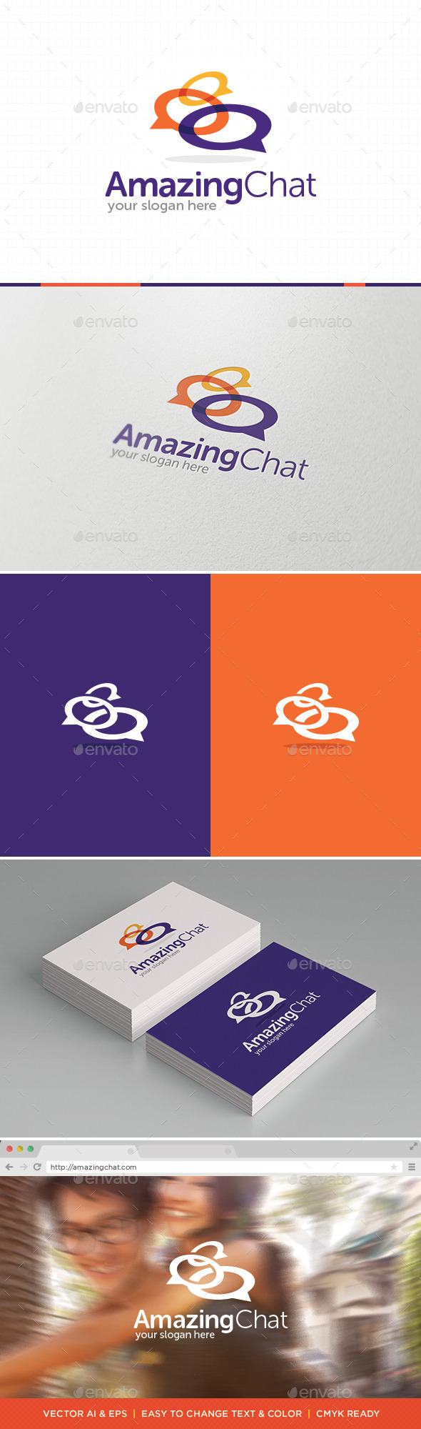 Social Chat Logo - Symbols Logo Templates