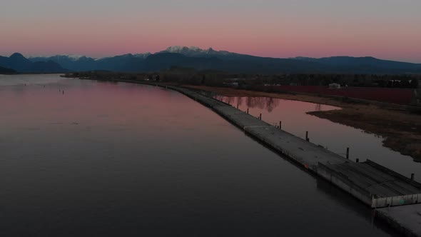 Various drone shots in New Westminster, Pitt Meadows and Coquitlam, BC, Canada. Winter 2018 alt