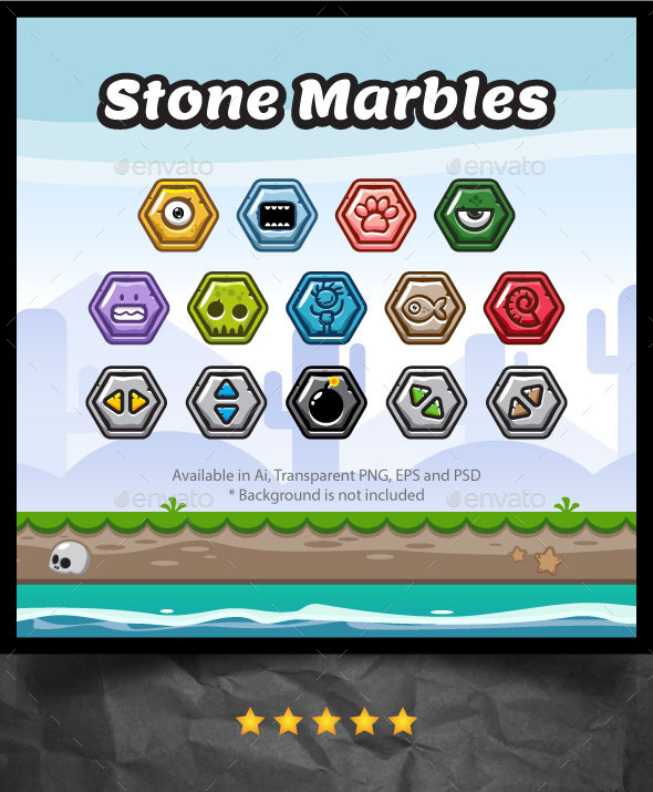 Stone Marbles - Miscellaneous Game Assets