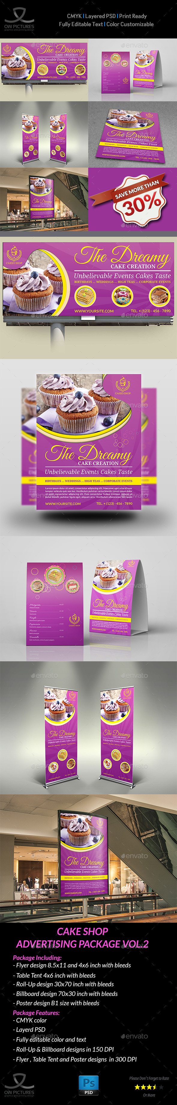 Cake Shop Advertising Bundle Vol.2 Cake Shop Advertising Bundle Vol.2