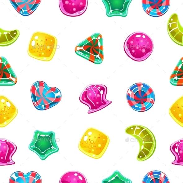 Vector Seamless Background With Colorful Halloween Vector Seamless Background With Colorful Halloween