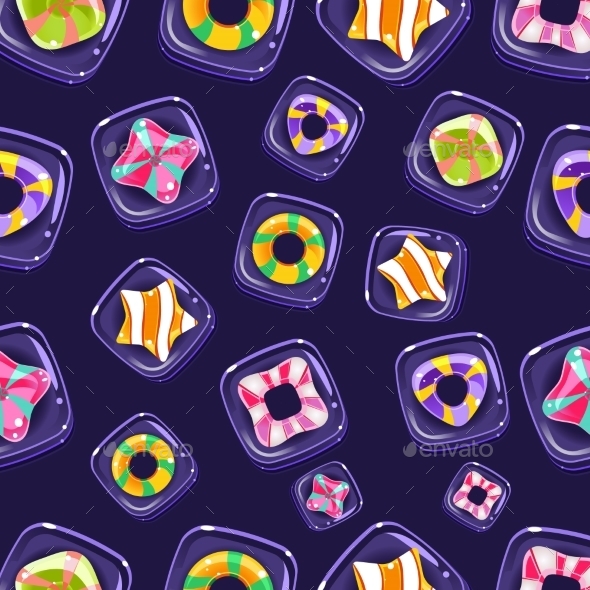 Vector Seamless Background With Colorful Halloween Vector Seamless Background With Colorful Halloween