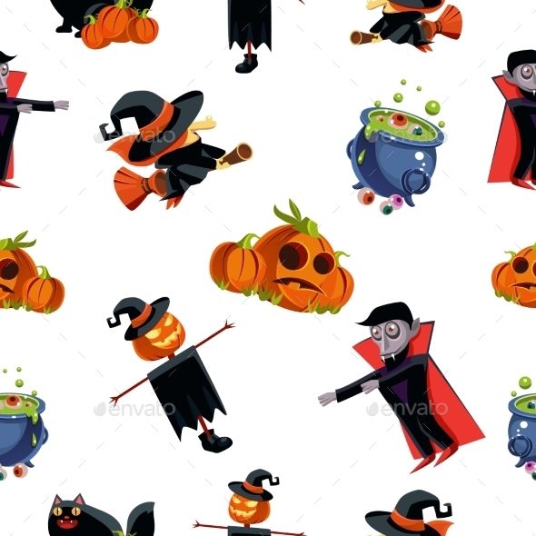 Seamless Pattern For Halloween Seamless Pattern For Halloween