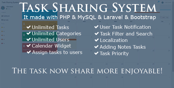 Task Sharing System - Laravel - CodeCanyon Item for Sale