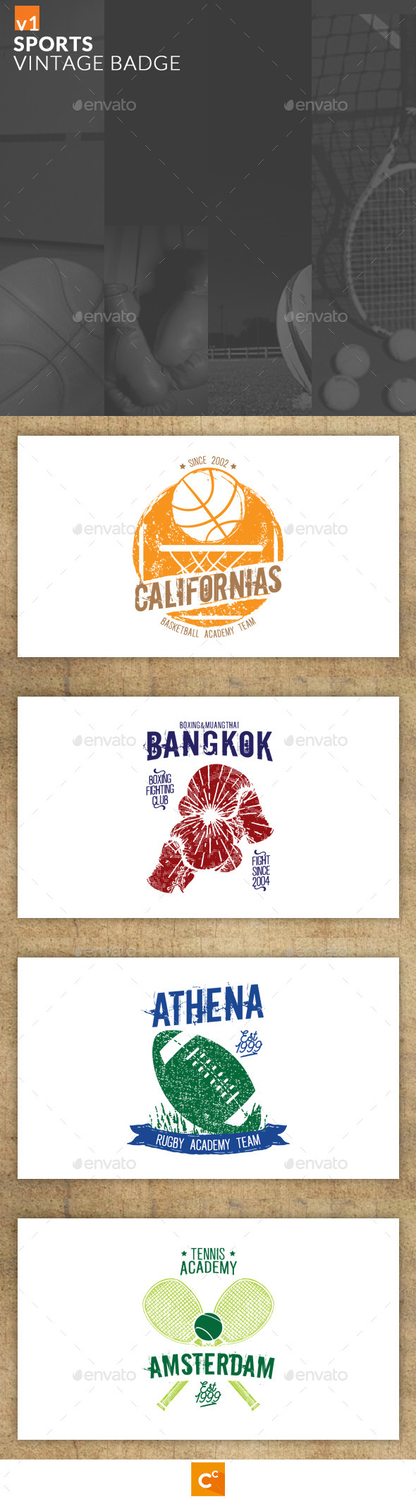 Sports Vintage Badge - Badges & Stickers Web Elements