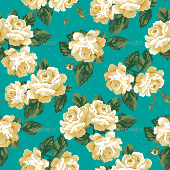 Vintage Roses Seamless Pattern Vintage Roses Seamless Pattern