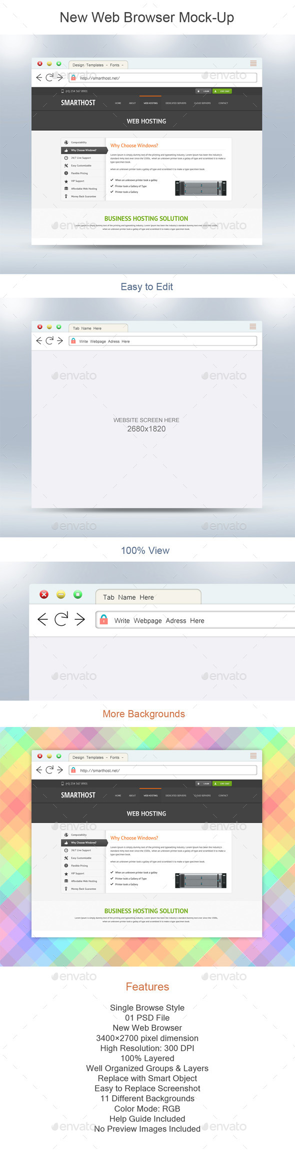 New Web Browser Mock-Up New Web Browser Mock-Up