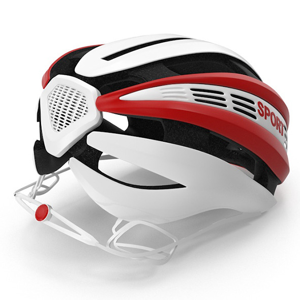 Red Bicycle Helmet - 3Docean 12802922