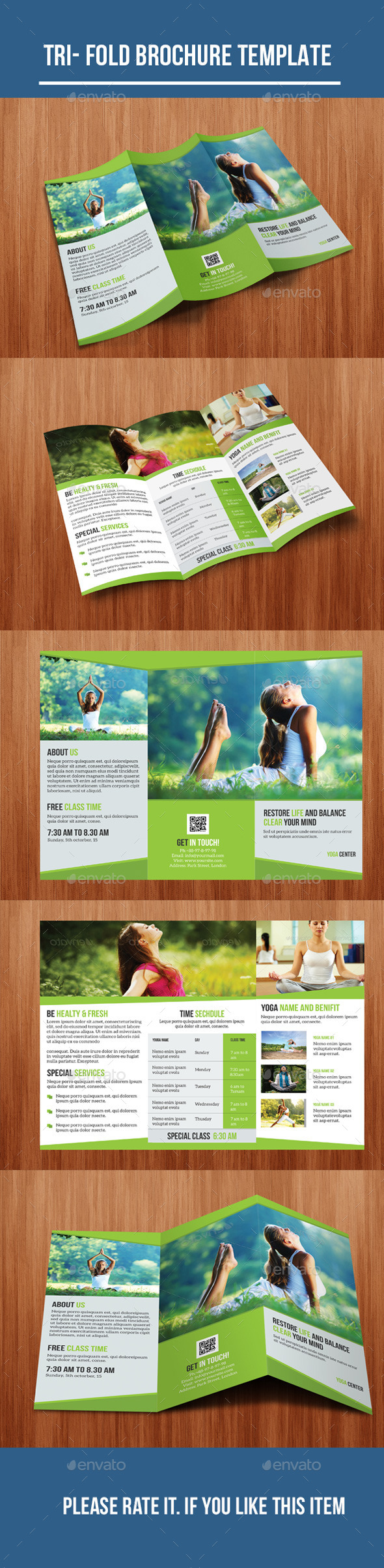 Tri- Fold Yoga Brochure - Corporate Brochures
