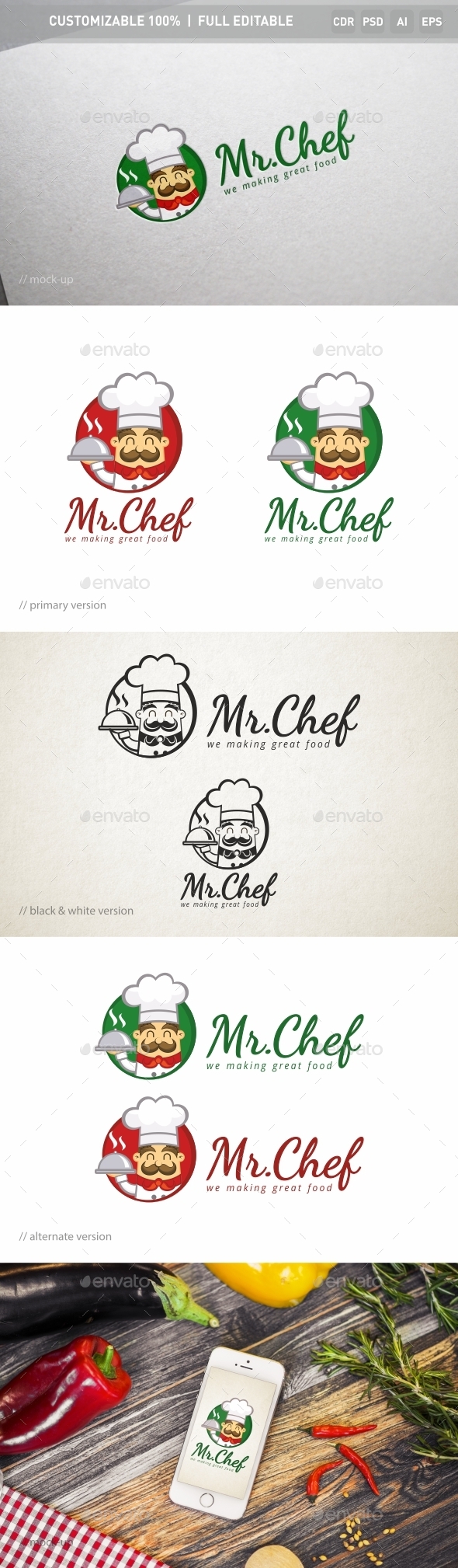 Mr.Chef Logo Template Mr.Chef Logo Template