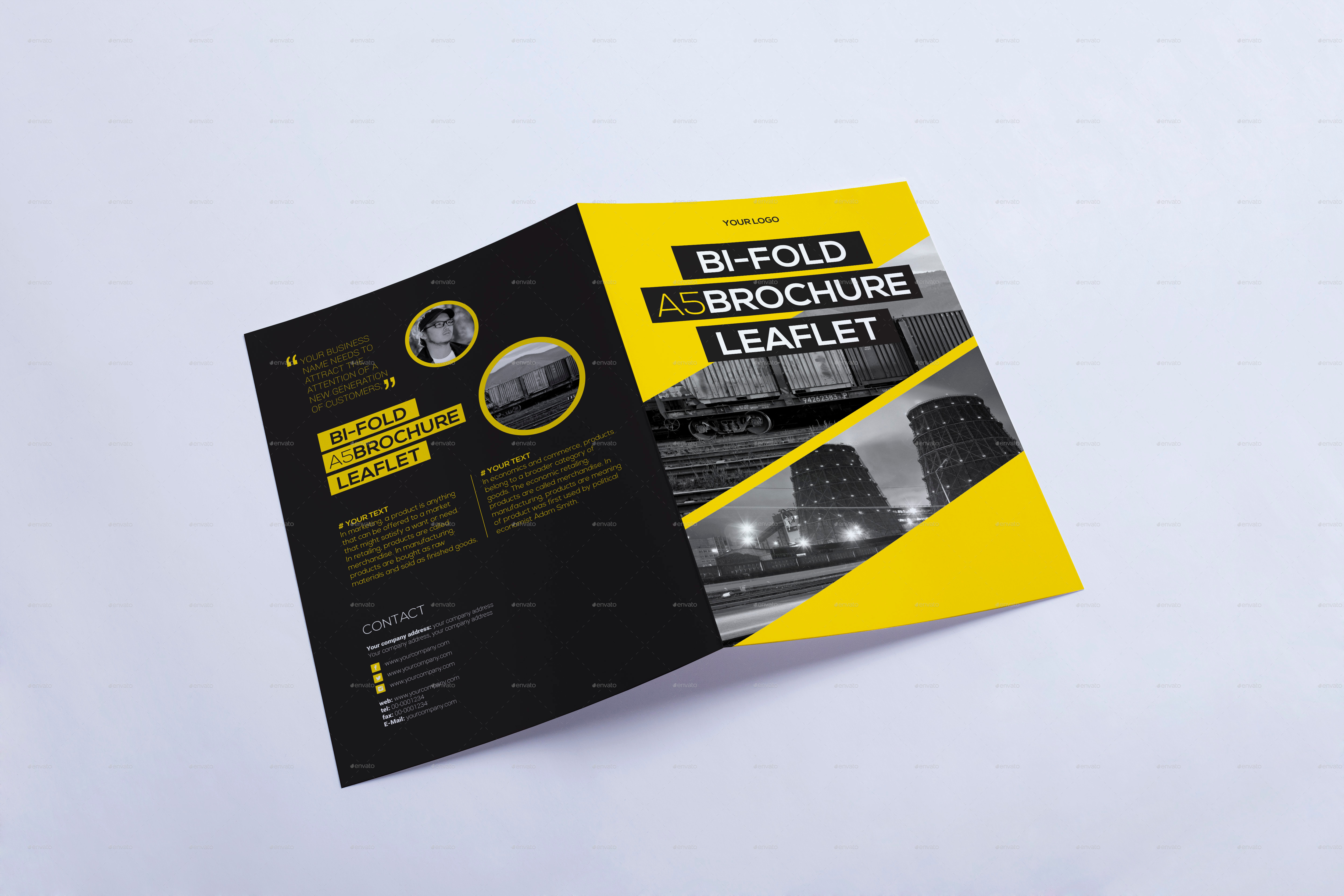 Bi-Fold A5 Brochure - Leaflet by Xepeec  GraphicRiver