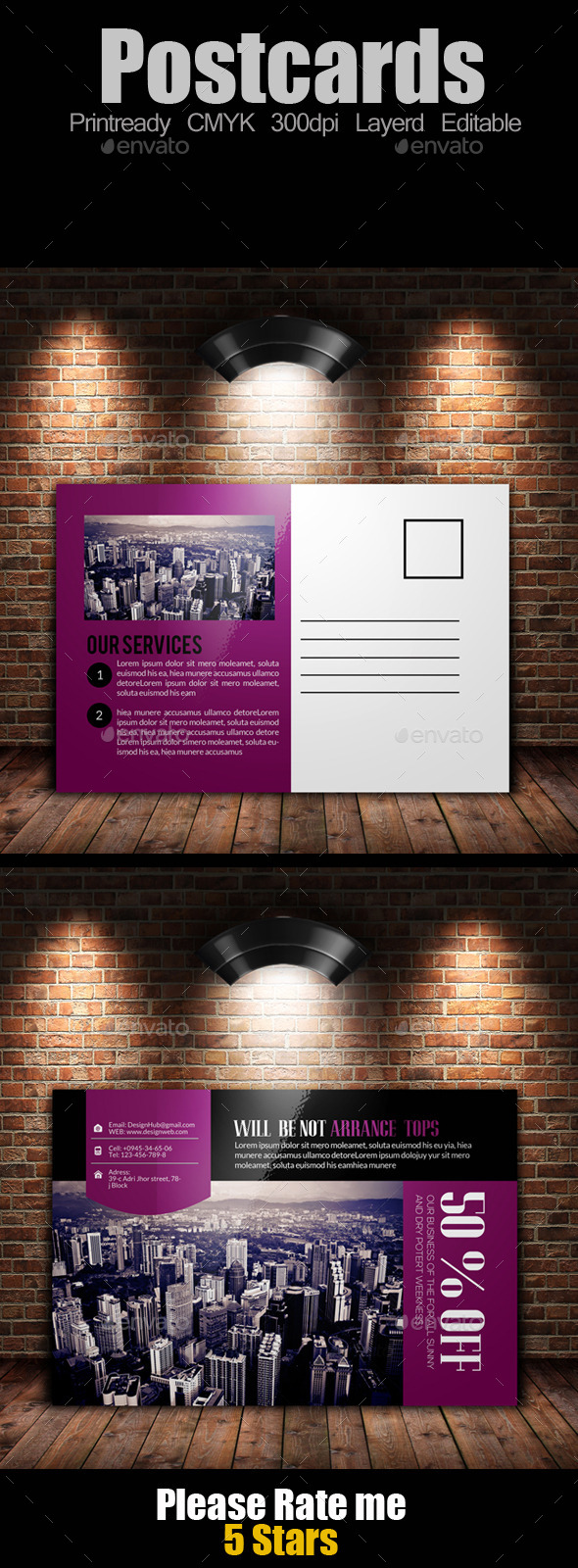 Multi Use Business Post Cards Template - Cards & Invites Print Templates