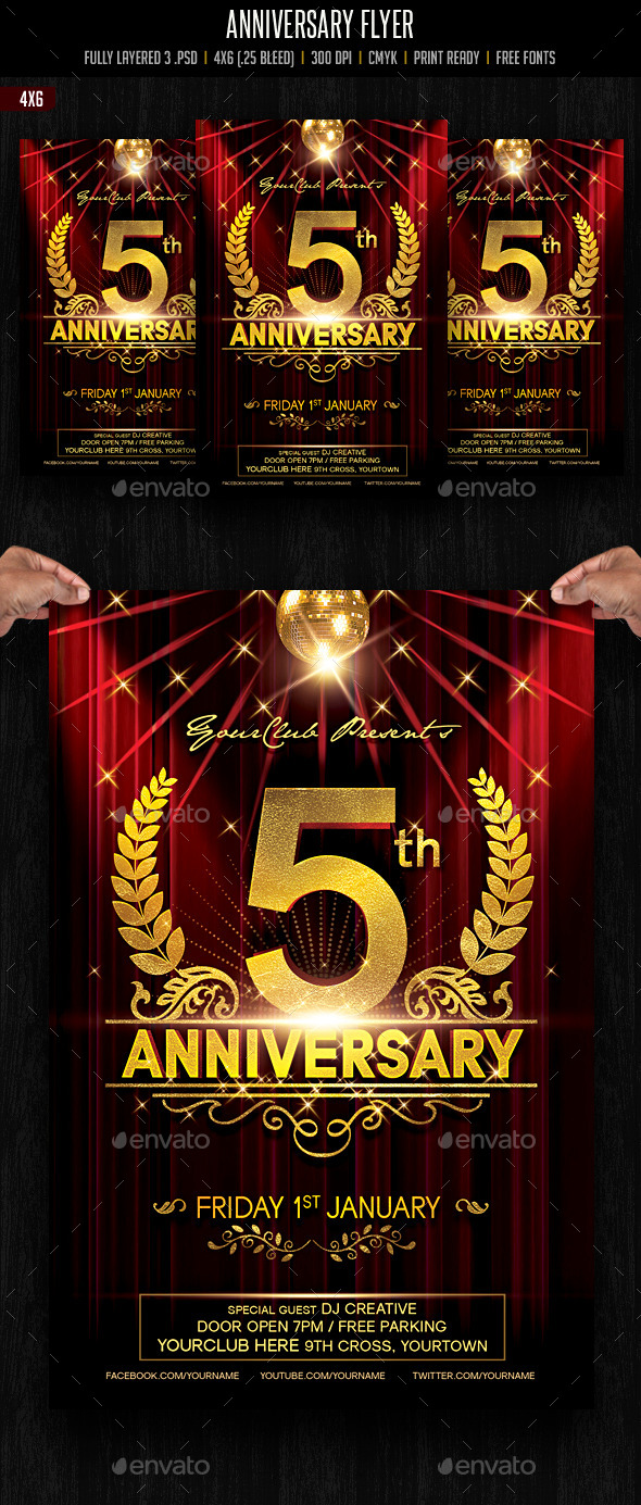 Anniversary / Event / Birthday Celebration Flyer - Events Flyers