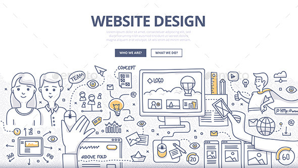 Web Design Doodle Concept Web Design Doodle Concept