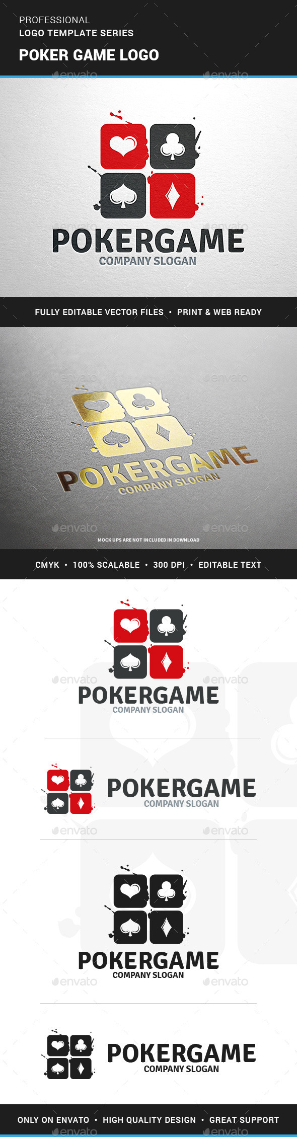 Poker Game Logo Template Poker Game Logo Template