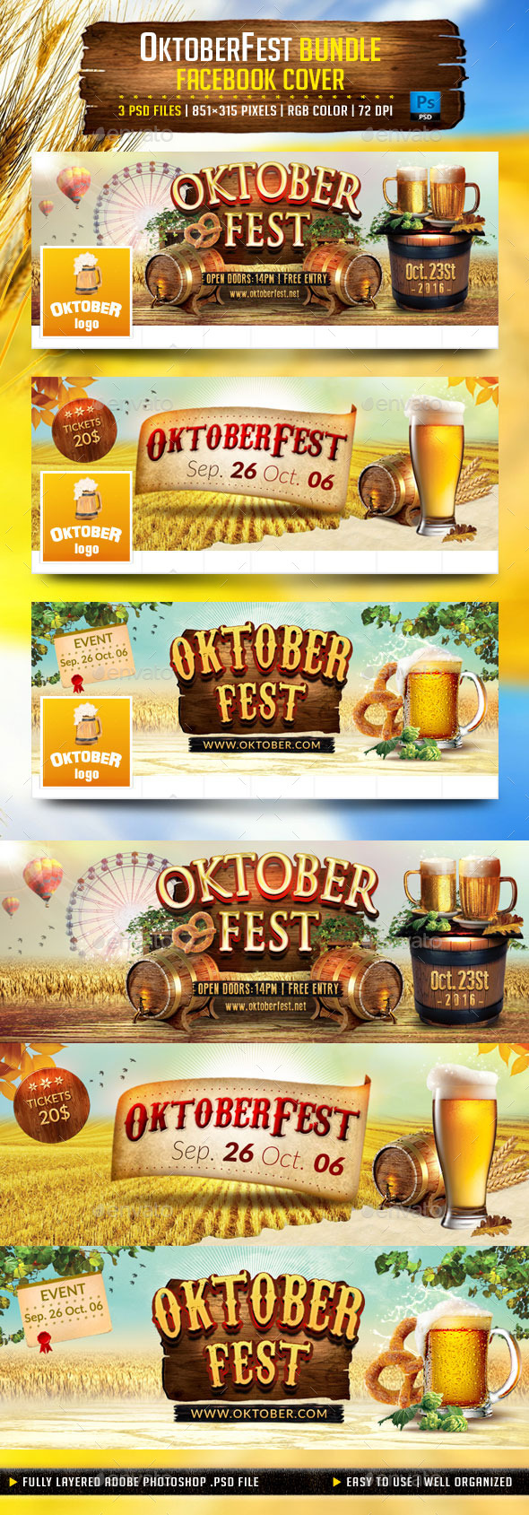 OktoberFest Bundle Facebook Cover - Facebook Timeline Covers Social Media