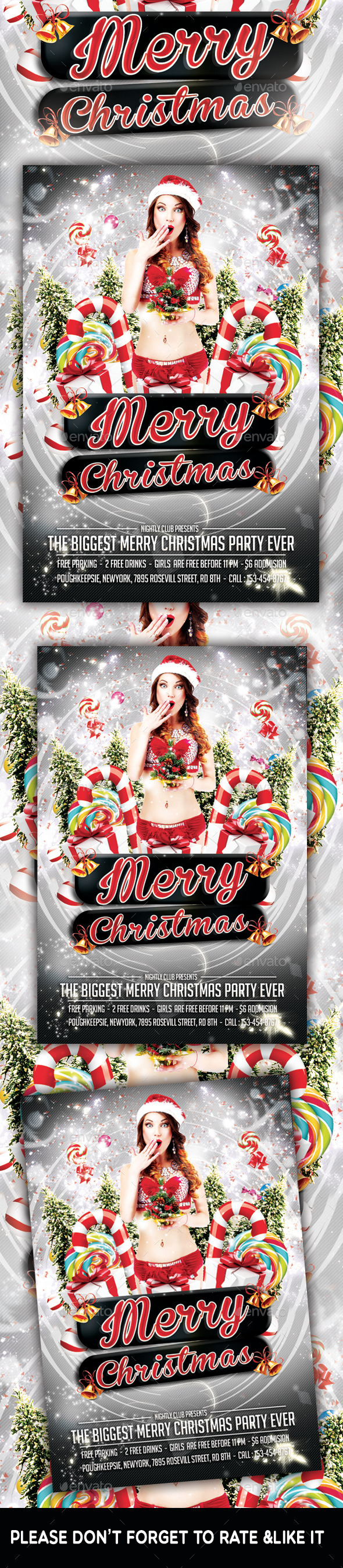 Merry Christmas Party Flyer - Flyers Print Templates