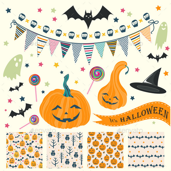 Halloween Seamless Patterns - Halloween Seasons/Holidays