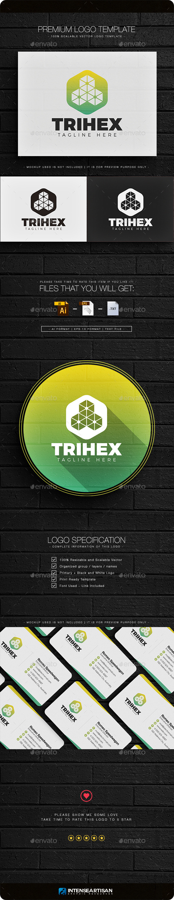 Trihex Logo - Objects Logo Templates