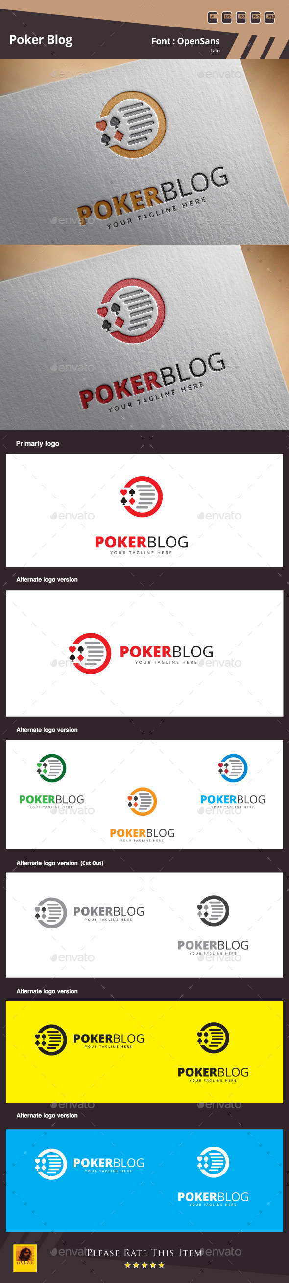 Poker Blog Logo Template Poker Blog Logo Template