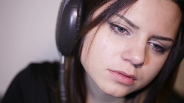 Girl In Headphones With Serenity