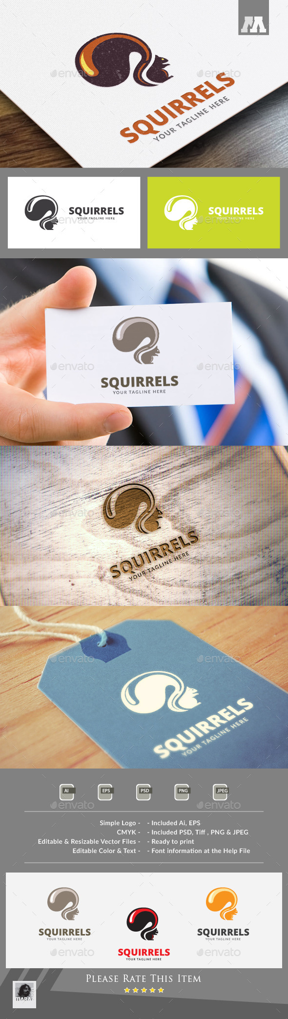 Squirrels Logo Template Squirrels Logo Template