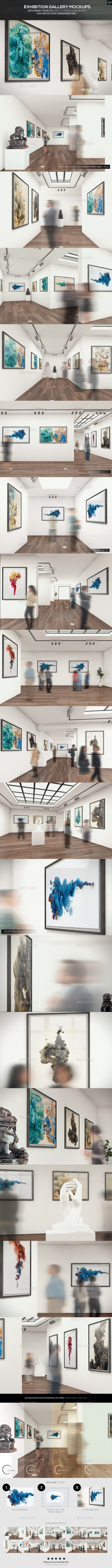 Exhibition Gallery Mockups - Posters Print