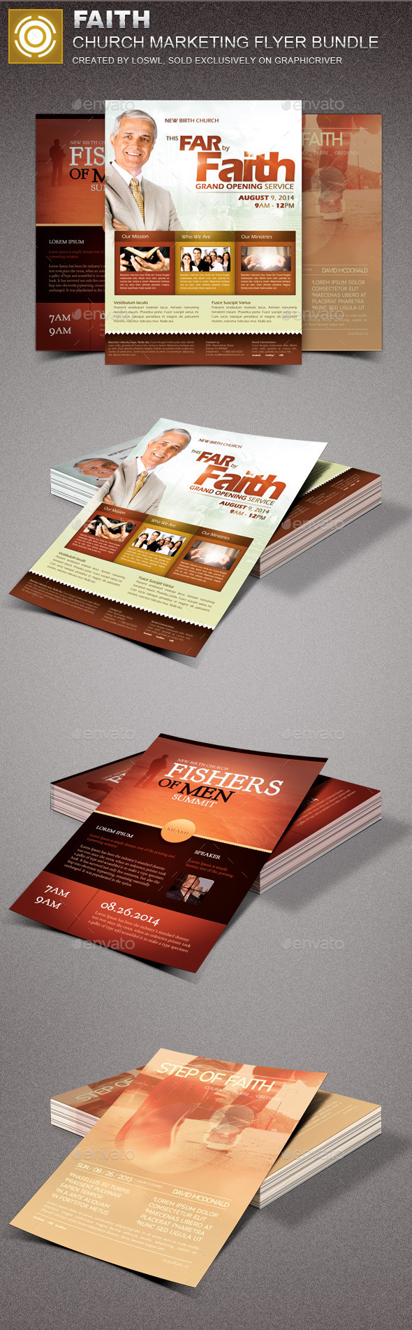 Faith Church Marketing Flyer Bundle - Church Flyers