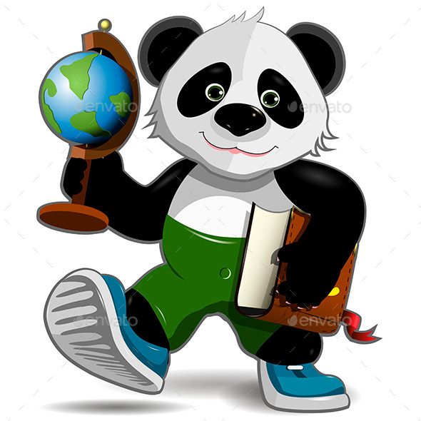 Panda with Globe Panda with Globe