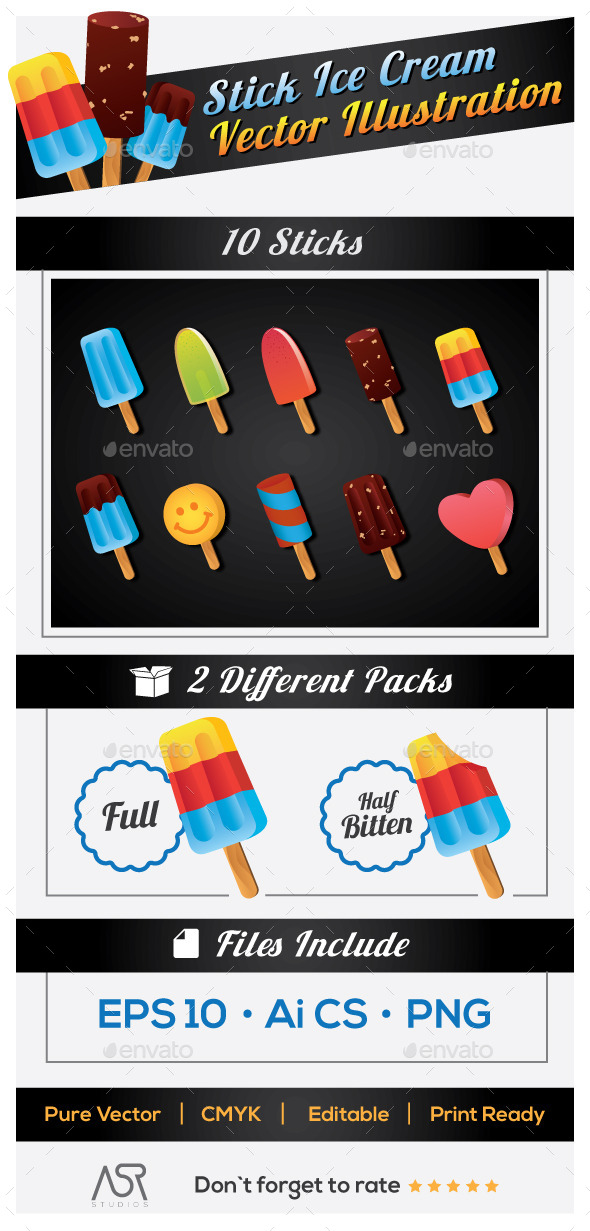 Popsicles Vector Pack Popsicles Vector Pack