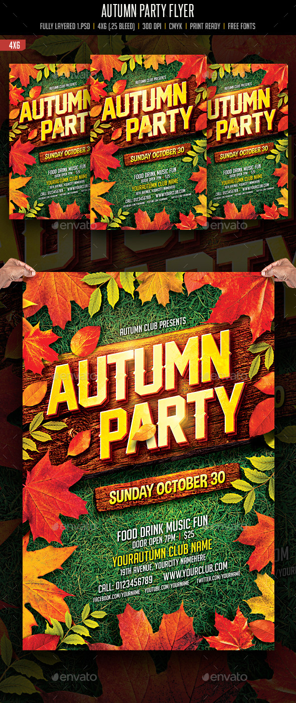 Autumn Party Flyer - Events Flyers