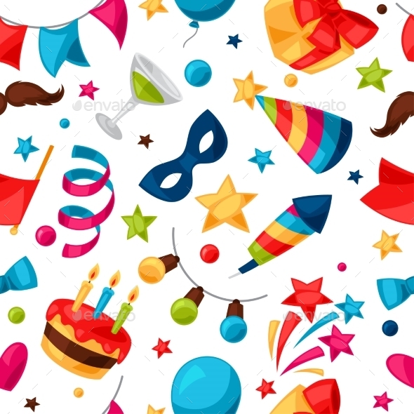 Carnival Show And Party Seamless Pattern Carnival Show And Party Seamless Pattern