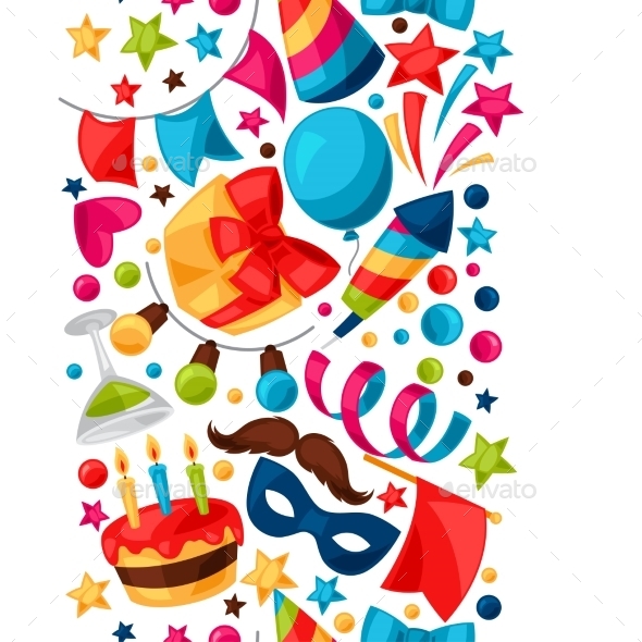 Carnival Show And Party Seamless Pattern - Seasons/Holidays Conceptual