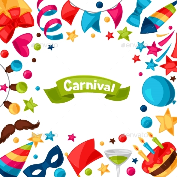 Carnival Show And Party Greeting Card - Seasons/Holidays Conceptual