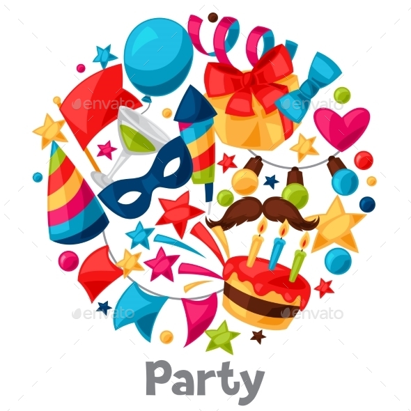 Carnival Show And Party Greeting Card Carnival Show And Party Greeting Card