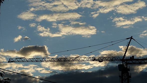 Tower Crane and Clouds