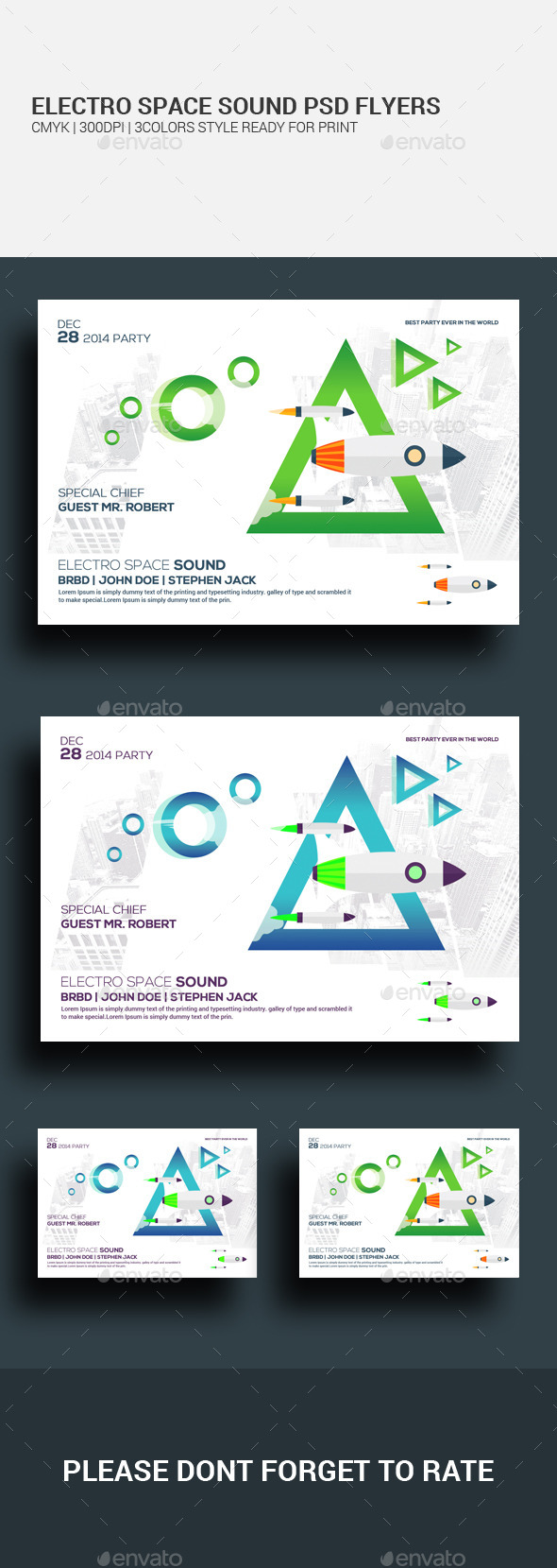 Space Sound Flyer Psd Template - Clubs & Parties Events