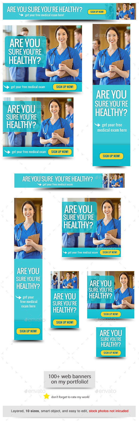 Medical Exam Web Banner Design - Banners & Ads Web Elements