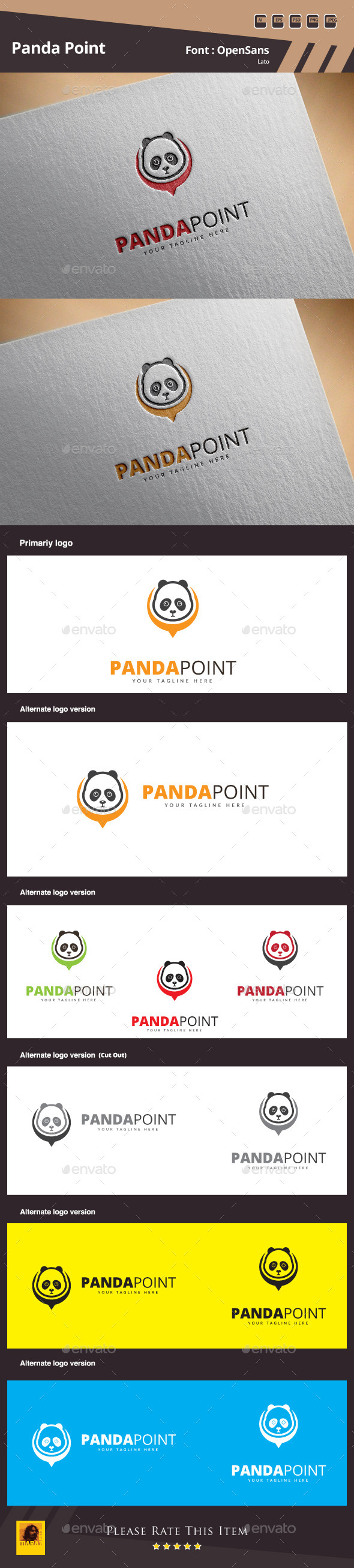 Panda Point Logo Template Panda Point Logo Template