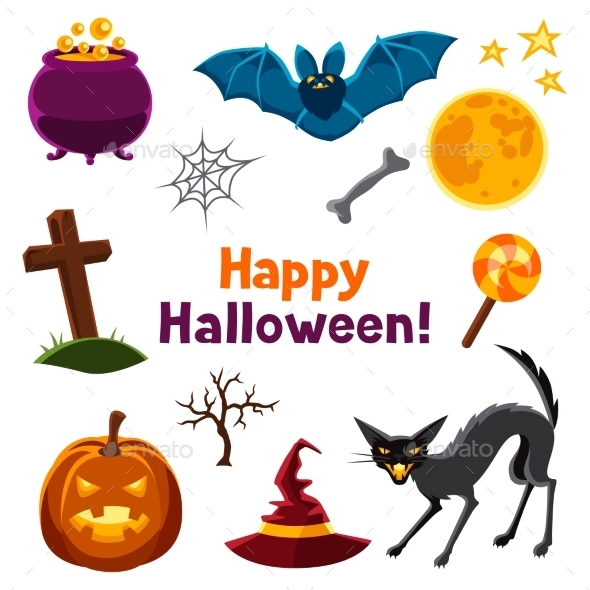 Happy Halloween Seamless Pattern With Characters Happy Halloween Seamless Pattern With Characters