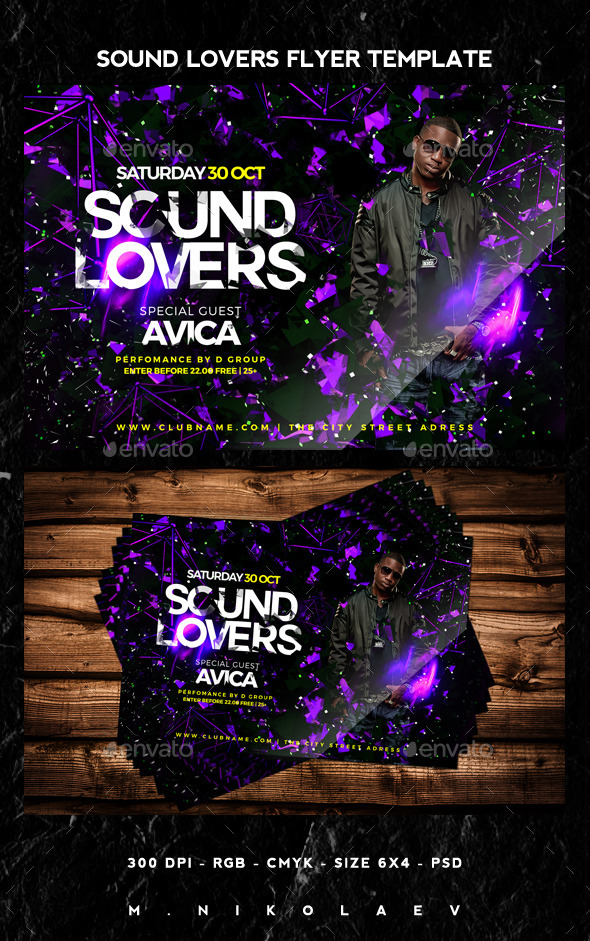Sound Lovers Flyer - Clubs & Parties Events