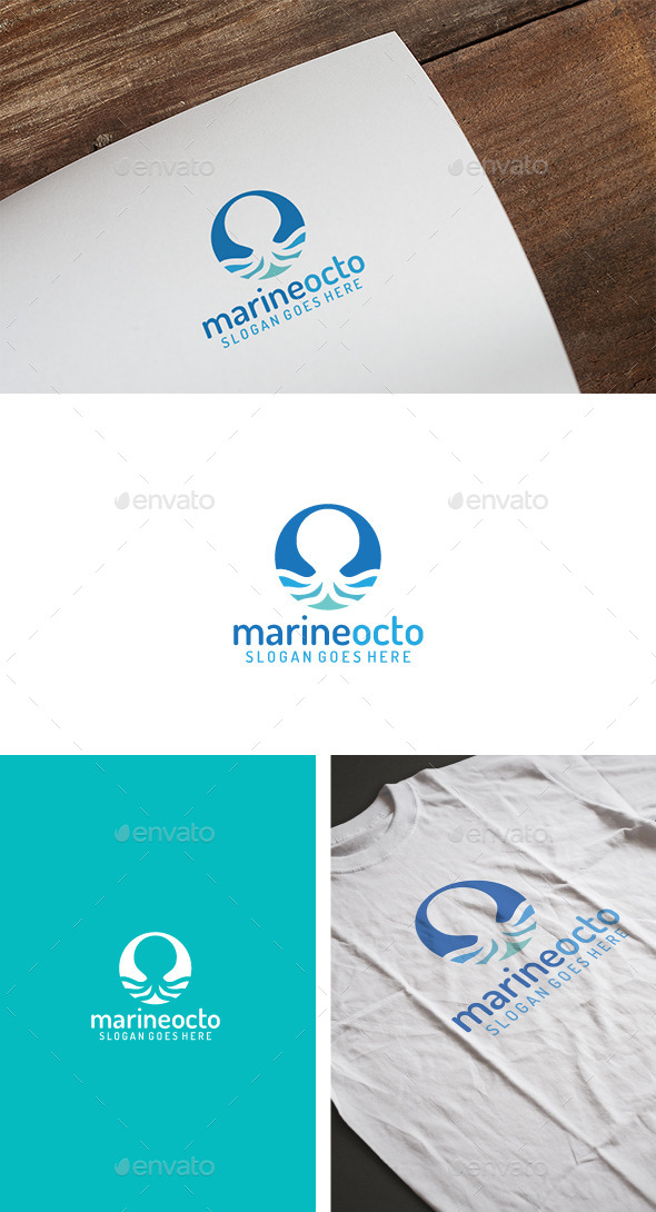 Marine Octopus Logo - Animals Logo Templates