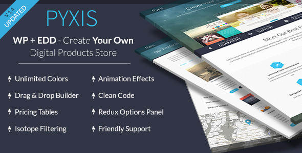 Pyxis - A Creative Digital Products Shop & Blog - eCommerce WordPress