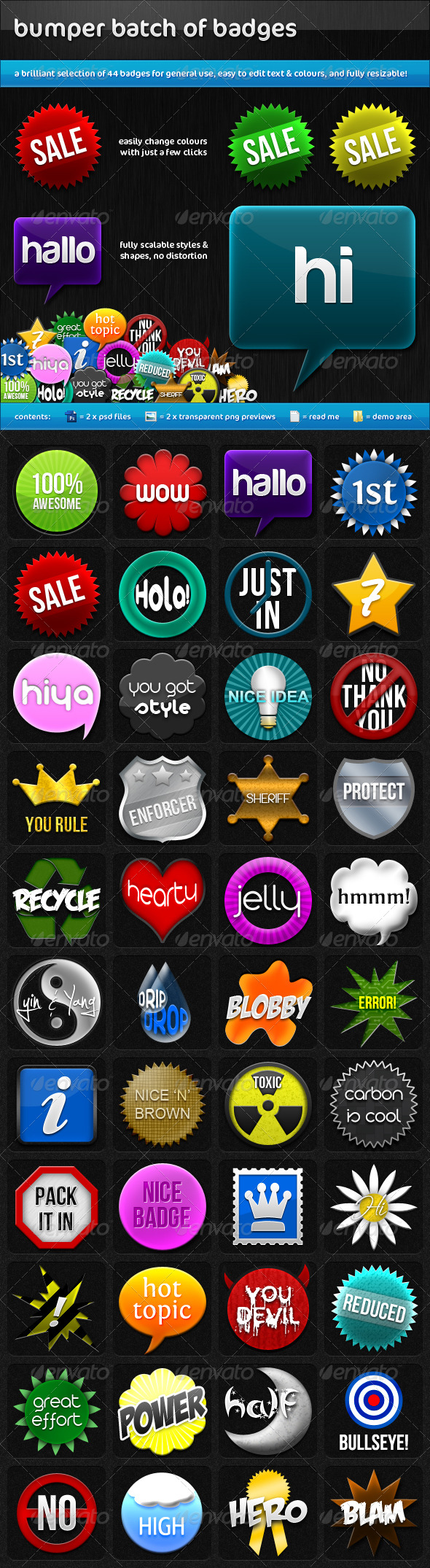 Bumper Batch of Badges - Badges & Stickers Web Elements