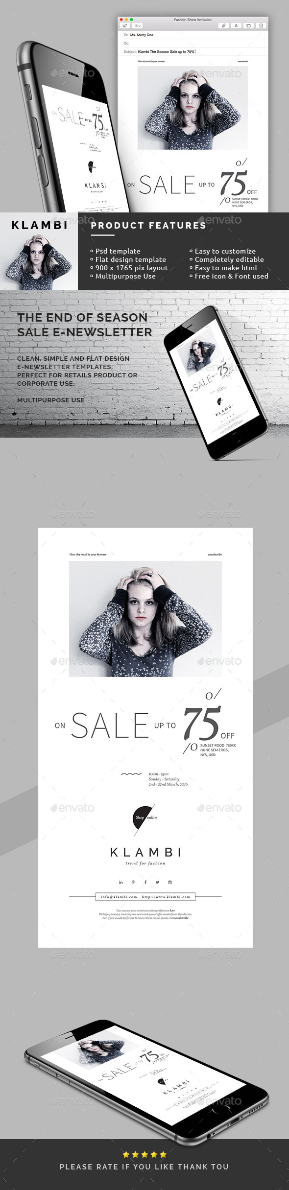 The End of Season Sale E-Newsletter - E-newsletters Web Elements
