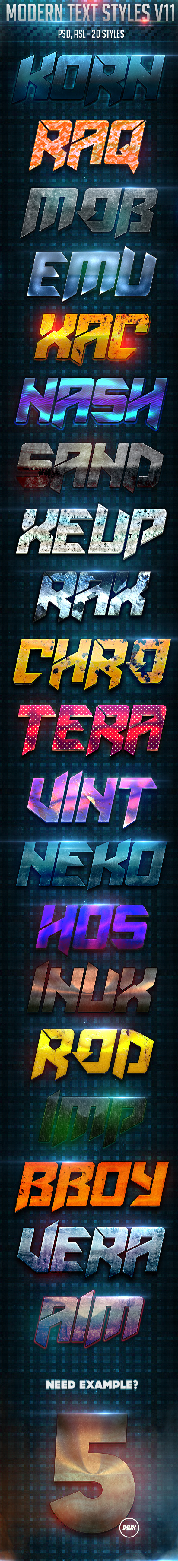 Modern Text Styles V11 - Text Effects Styles